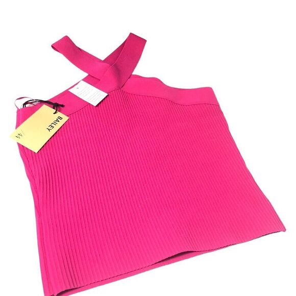 Bailey 44 Top Womens Size Small Fuchia Pink Barbiecore Ribbed Bodycon Mean Girls - Picture 6 of 11